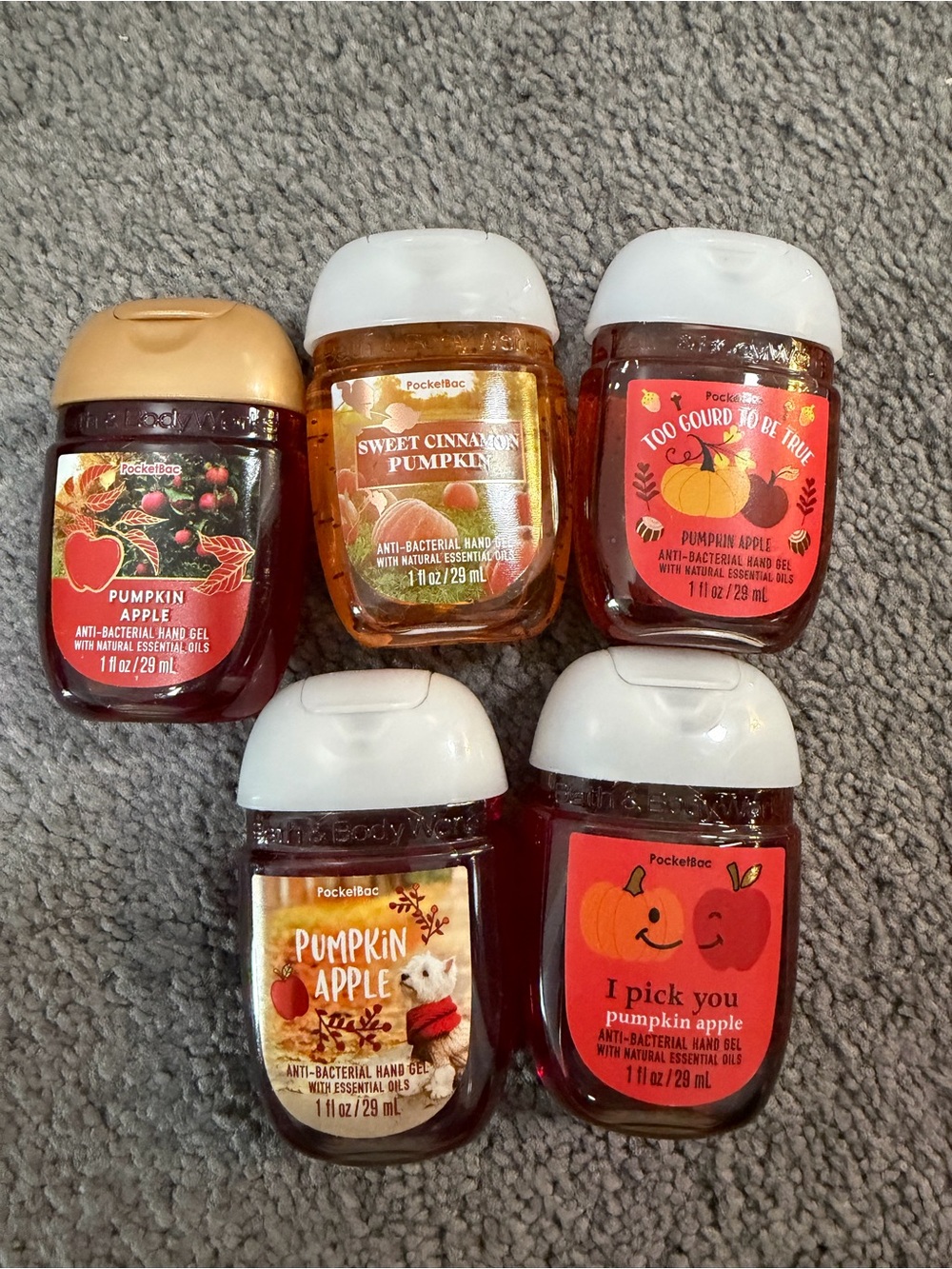 Small Bundle of Fall Bath & Body Works Hand Sanitizers.